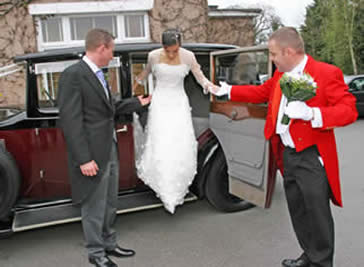 Chester toastmaster assisiting Bride and Bridegroom