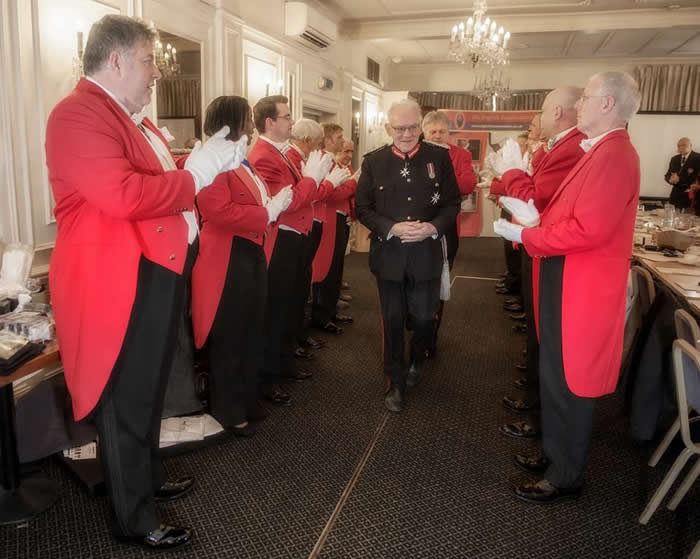 The Lord Lieutenant of Essex - Lord Petre being welcomed by The English Toastmasters Association