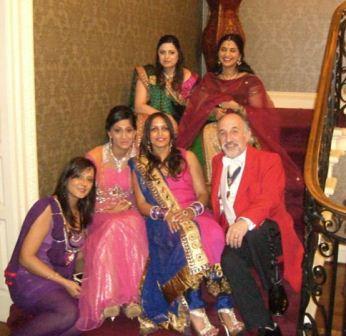 Lucky toastmaster taking a well earned break at The Toastmaster of the Year Wedding