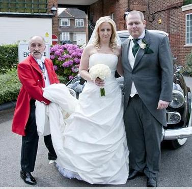 North London Wedding Toastmaster Marco with Bride and Bride Groom