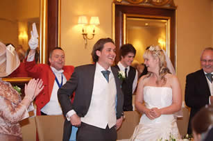 Chester toastmaster announces bride and groom