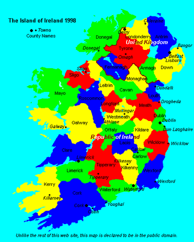 Ireland Today: Map [17kB]