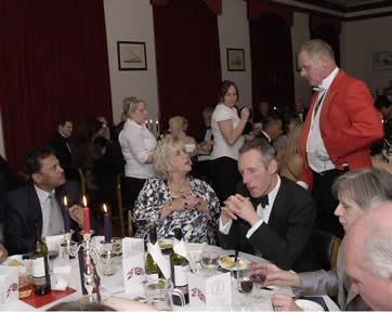Toastmaster with the Ambassidor of Nepal and Councillor Tina Knight at Caever Barracks