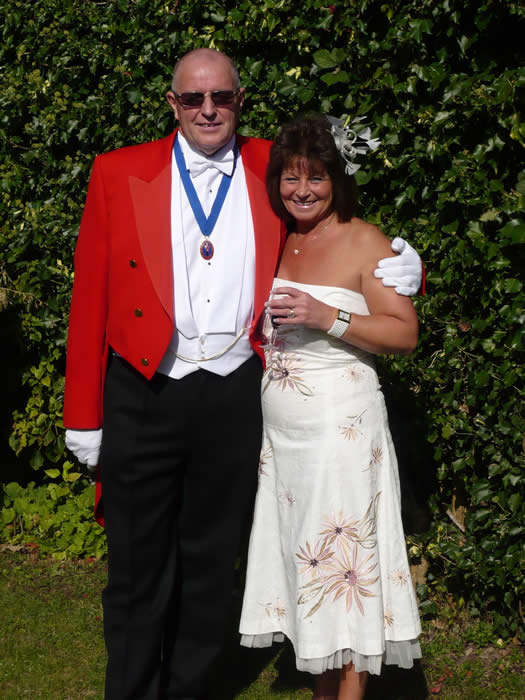 Dorset toastmaster at the wedding of Lynn and Tont Jones