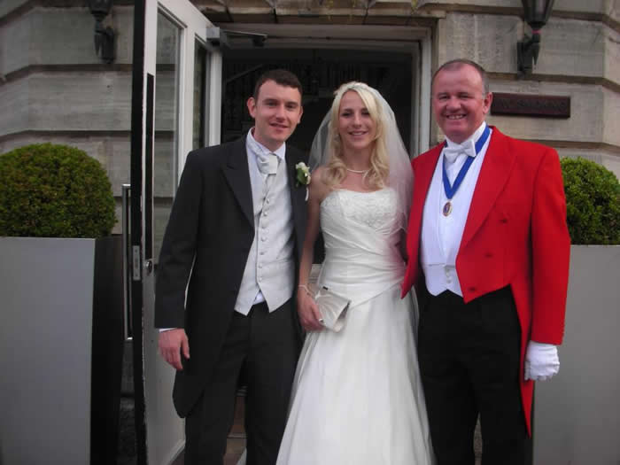 Sheffield wedding toastmaster Michael Wall with Bride and Bride Groom