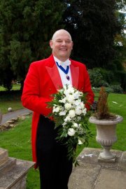 Buckinghamshire toastmaster complete with wedding bouquet